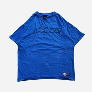 Alpinestars blue cotton t-shirt with black logo